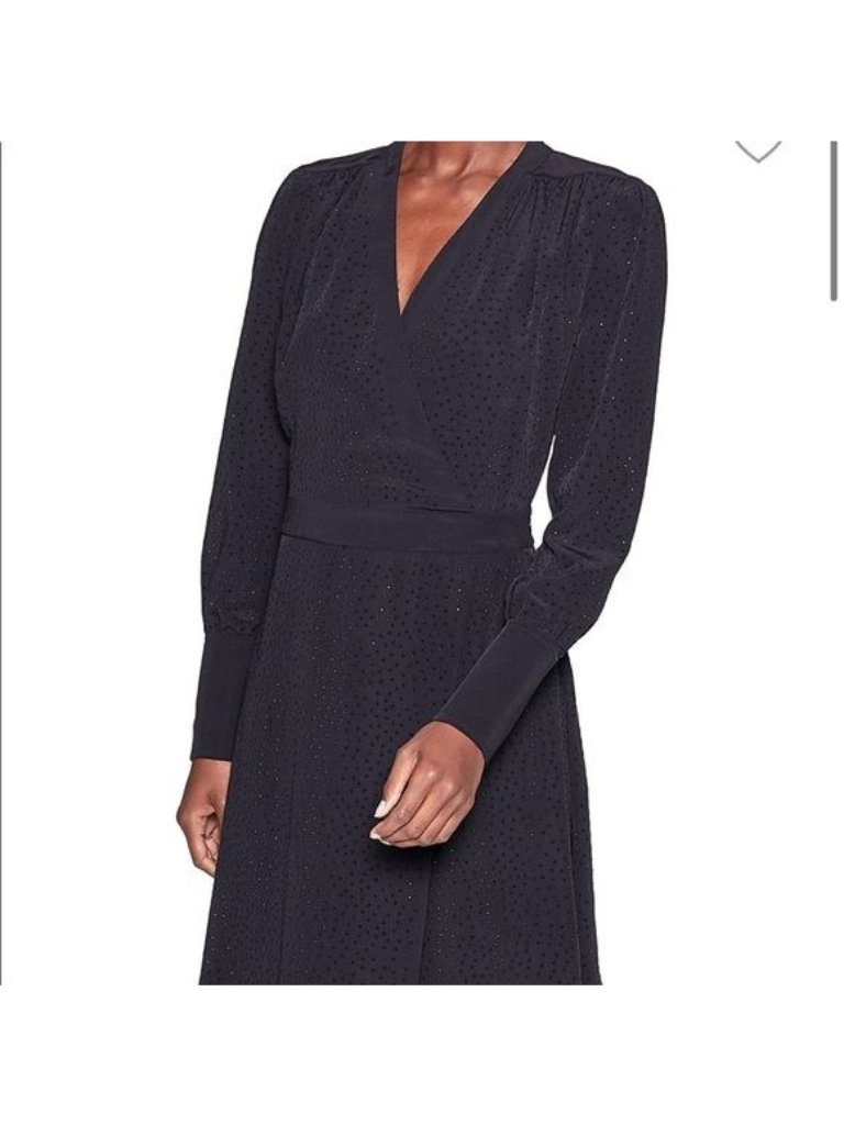 Equipment Claira Sparkle Wrap Dress, Size Large